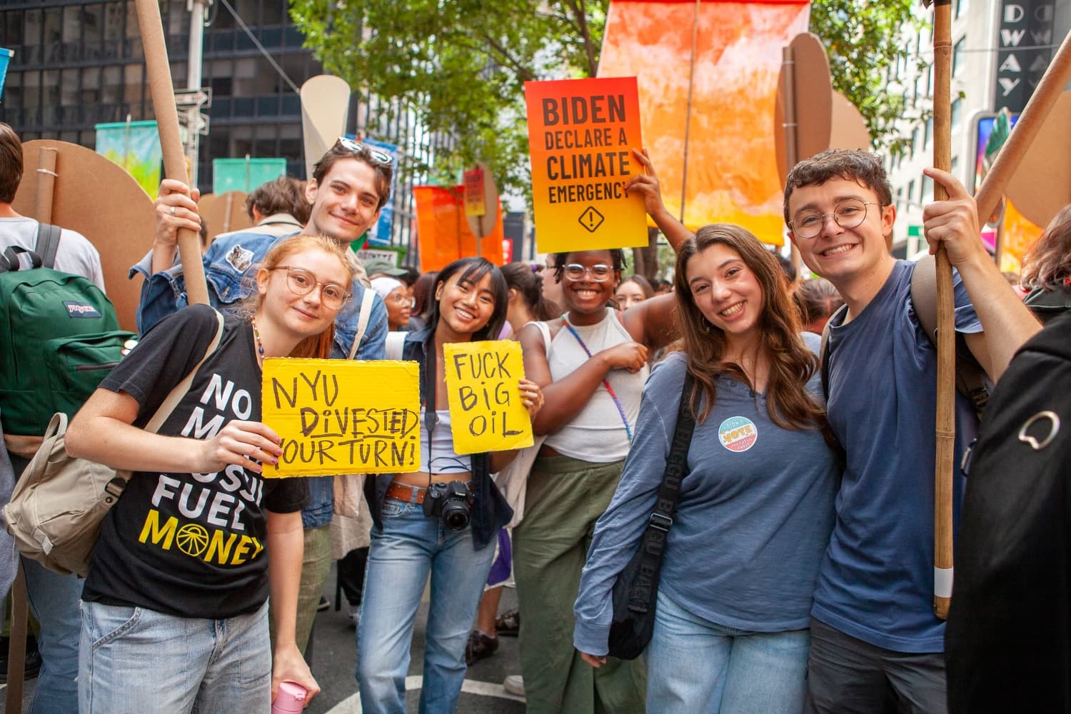 Students rallying for climate justice